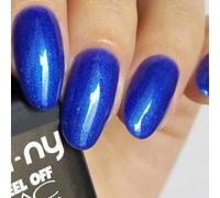 MI-NY Smalto Semipermanente Peel Off Lac blue, Lapis Blue, Gel senza Base e Top Coat, Rimozione con Acqua Calda, Formula Vegan Friendly, Durata Fino 15 Giorni, Manicure Rapida in 5 minuti