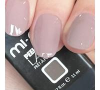 MI-NY Smalto Semipermanente Peel Off Lac grigio fango, Burlwood, Gel senza Base e Top Coat, Rimozione con Acqua Calda, Formula Vegan Friendly, Durata Fino 15 Giorni, Manicure Rapida in 5 minuti