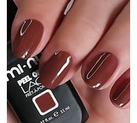 MI-NY Smalto Semipermanente Peel Off Lac marrone, Tiramisu, Gel senza Base e Top Coat, Rimozione con Acqua Calda, Formula Vegan Friendly, Durata Fino 15 Giorni, Manicure Rapida in 5 minuti