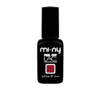 MI-NY Smalto Semipermanente Peel Off - Lipstick Red - Gel senza Base e Top Coat, Rimozione con Acqua Calda, Formula Vegan Friendly, Durata Fino 15 Giorni, Manicure Rapida in 5 minuti