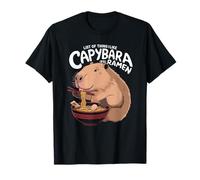 Mi piacciono Capibara e Ramen - Cool Capybara - Funny Capybara Maglietta