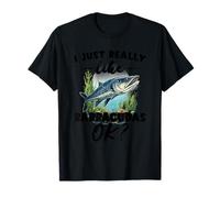 Mi piacciono Davvero i Barracuda Ok? Pesce d'Acqua salata Barracuda Maglietta