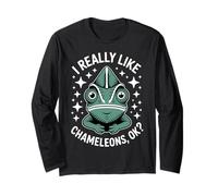 Mi piacciono Davvero i camaleonti Funny Chameleon Maglia a Manica