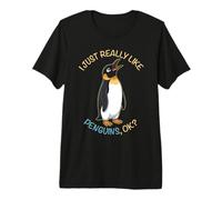 Mi piacciono Davvero i Pinguini Ok Animals Lover Emperor Penguin Maglietta Premium