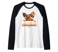 Mi piacciono Davvero i polli Ok Farm Easter Egger Pollo Maglia con Maniche Raglan