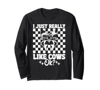 Mi piacciono Davvero Le Mucche, Ok? Dairy Farmer Cow Farming Girl Maglia a Manica
