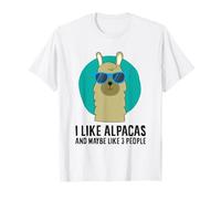 Mi piacciono gli alpaca e forse anche 3 persone Maglietta