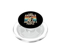Mi piacciono gli animali e forse 3 Persone Veterinario PopSockets PopGrip per MagSafe