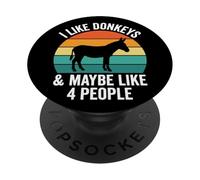 Mi piacciono gli asini e forse come 4 persone PopSockets PopGrip Adesivo