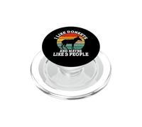 Mi piacciono gli asini e forse piace 3 Persone Retro Vintage PopSockets PopGrip per MagSafe