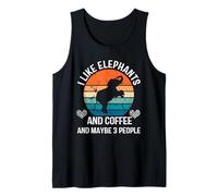 Mi piacciono Gli Elefanti e Il caffè Funny Elephants Coffee Lovers Canotta