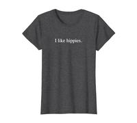 Mi piacciono Gli Hippy - Funny Typography Maglietta, Donna, Grigio Scuro, XXL