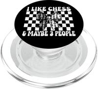 Mi piacciono gli scacchi & Forse 3 Persone Giocatore di scacchi Maestro Chess Girl PopSockets PopGrip per MagSafe