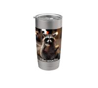 Mi piacciono gli snack procione con caffè e ciambella Bicchiere termico in acciaio inox doppia parete
