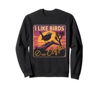 Mi piacciono gli uccelli e il caffè Birding Nerd Birder Bird Watcher Felpa