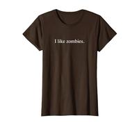 Mi piacciono Gli Zombi Maglietta, Donna, Marrone, XS
