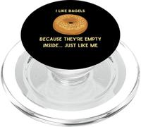 Mi piacciono i bagel perché sono vuoti dentro come me divertenti PopSockets PopGrip per MagSafe