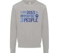 Mi Piacciono I Cani E Forse Tre Persone Felpa Per Bambini