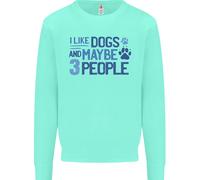 Mi Piacciono I Cani E Forse Tre Persone Felpa Per Bambini