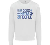 Mi Piacciono I Cani E Forse Tre Persone Felpa Per Bambini