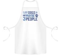 Mi Piacciono I Cani E Forse Tre Persone Grembiule In Cotone 100% Biologico