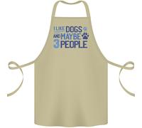 Mi Piacciono I Cani E Forse Tre Persone Grembiule In Cotone 100% Biologico