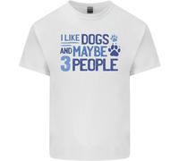 Mi Piacciono I Cani E Forse Tre Persone Maglietta Per Bambini Ragazzi E Ragazze