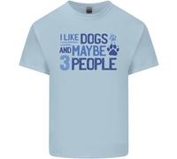 Mi Piacciono I Cani E Forse Tre Persone Maglietta Per Bambini Ragazzi E Ragazze