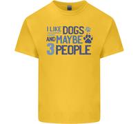 Mi Piacciono I Cani E Forse Tre Persone Maglietta Per Bambini Ragazzi E Ragazze