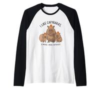 Mi piacciono i Capibara e Forse Altri 3 Maglia con Maniche Raglan