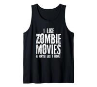 Mi piacciono i Film sugli Zombi e Forse Come 3 Persone - Divertente Sarcastico Canotta