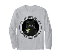 Mi piacciono i gatti e il gin e forse 3 Persone Divertente Gin And Tonic Maglia a Manica