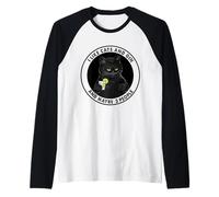 Mi piacciono i gatti e il gin e forse 3 Persone Divertente Gin And Tonic Maglia con Maniche Raglan