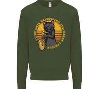 Mi Piacciono I Gatti Saxofoni E Forse 3 Persone Uomo Felpa Maglione