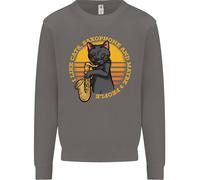 Mi Piacciono I Gatti Saxofoni E Forse 3 Persone Uomo Felpa Maglione