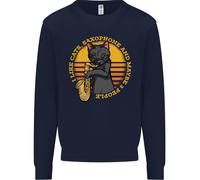 Mi Piacciono I Gatti Saxofoni E Forse 3 Persone Uomo Felpa Maglione