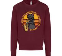 Mi Piacciono I Gatti Saxofoni E Forse 3 Persone Uomo Felpa Maglione
