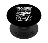 Mi piacciono i miei uomini Come mi piace il mio caffè in chiesa - Christian Joy PopSockets PopGrip Adesivo