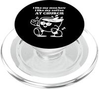 Mi piacciono i miei uomini Come mi piace il mio caffè in chiesa - Christian Joy PopSockets PopGrip per MagSafe
