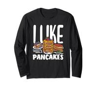Mi piacciono i pancake impilano divertenti vibrazioni per la colazione Maglia a Manica