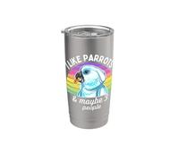 Mi piacciono i pappagalli cacatua e forse 3 persone Bicchiere termico in acciaio inox doppia parete