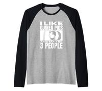 Mi piacciono i porcellini d'India e Forse 3 Persone Divertente porcellino d'India Maglia con Maniche Raglan