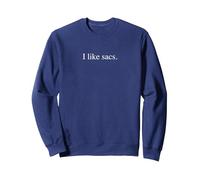 Mi piacciono i Sacchi Felpa, Unisex per Adulti, Navy, M