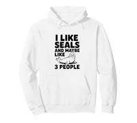 Mi piacciono i sigilli e Forse Piace 3 Persone Umorismo Divertente Felpa con Cappuccio