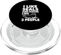 Mi piacciono i sigilli e forse piace 3 persone Umorismo divertente PopSockets PopGrip per MagSafe