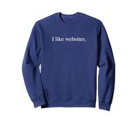 Mi piacciono i siti Web Felpa, Unisex per Adulti, Navy, XL