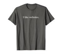 Mi piacciono i siti Web Maglietta, Uomo, Asfalto, 5XL