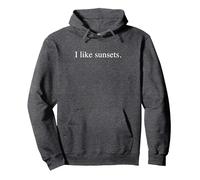 Mi piacciono i tramonti Felpa con Cappuccio, Unisex per Adulti, Grigio Scuro, M
