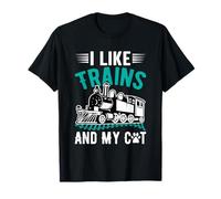 Mi piacciono i Treni e Il Mio Gatto Maglietta