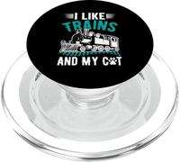 Mi piacciono i treni e il mio gatto PopSockets PopGrip per MagSafe